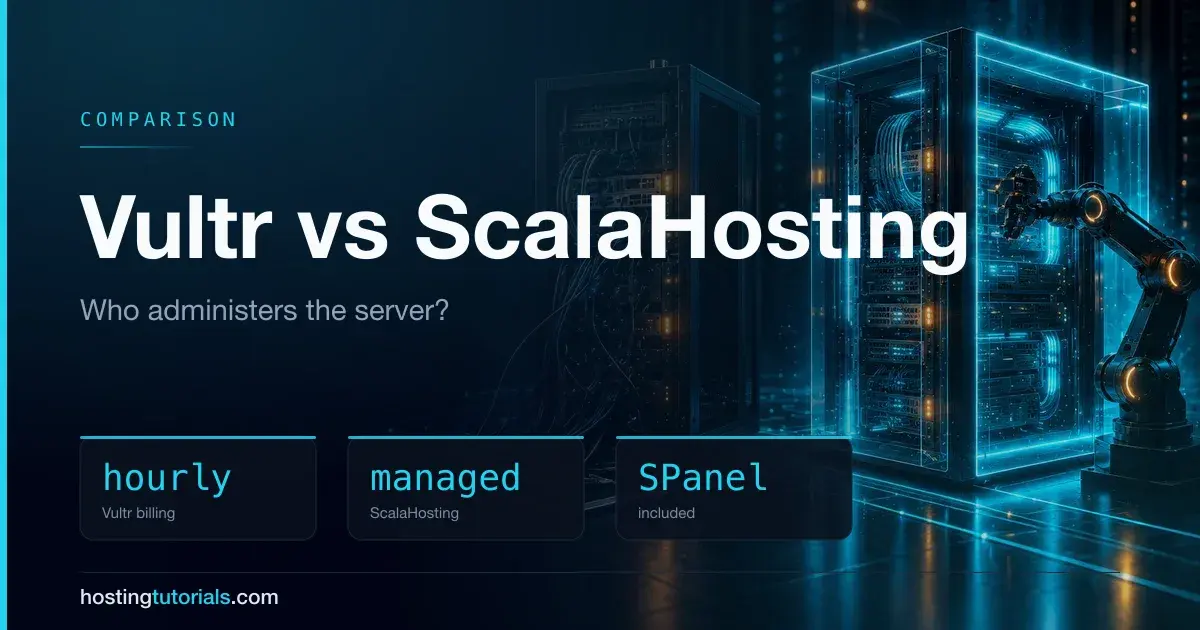 Vultr vs ScalaHosting: Who Administers the Server?