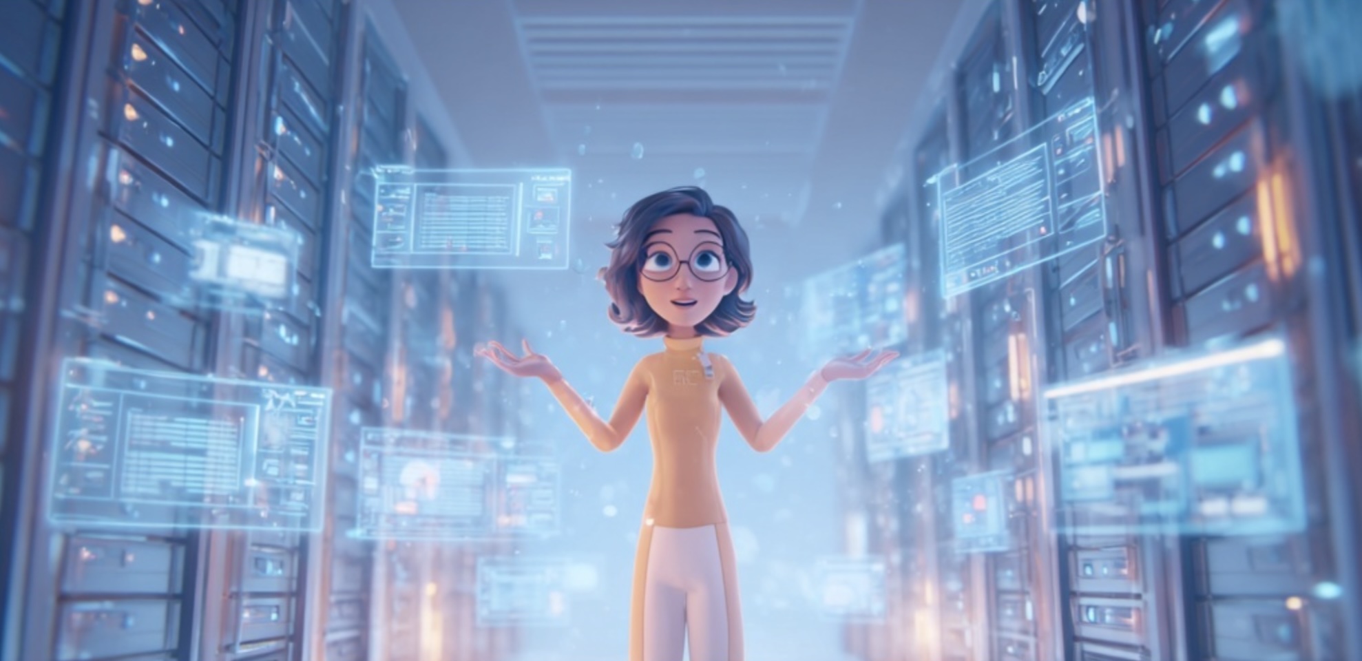 Web hosting and cloud illustration